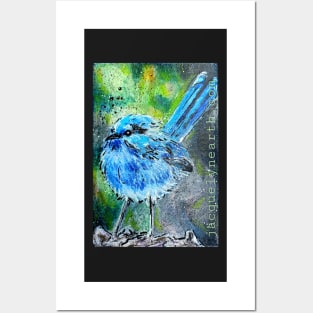 Baby Blue Fairy Wren Posters and Art